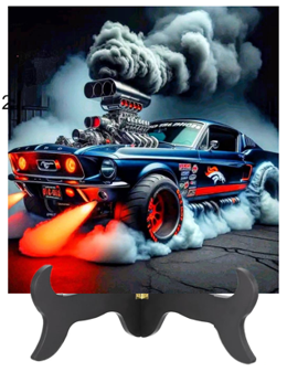 TEXTURED TILE ART 20CM X 20CM HOT ROD 4 1 TEXTURED TILE ART 20CM X 20CM HOT ROD 4