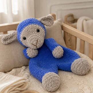 Plush Velvet Snuggle Sheep (Blue)
