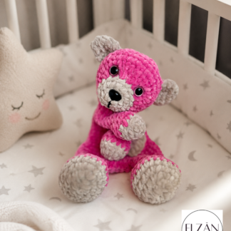 Pink Velvet Snuggle Bear
